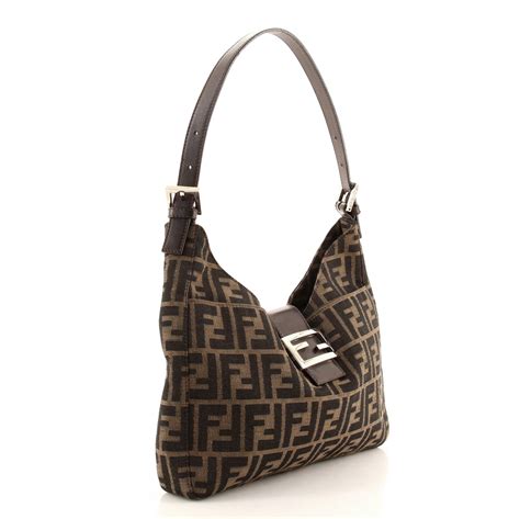 fendi zucca canvas mini bag black white|fendi vintage zucca shoulder bag.